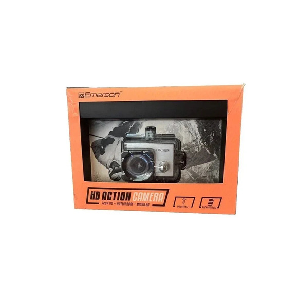 EMERSON HD ACTION CAMERA  SMP CAMERA RECHARGEABLE SPORTS CAM 4X DIGITAL ZOOM - Picture 1 of 5